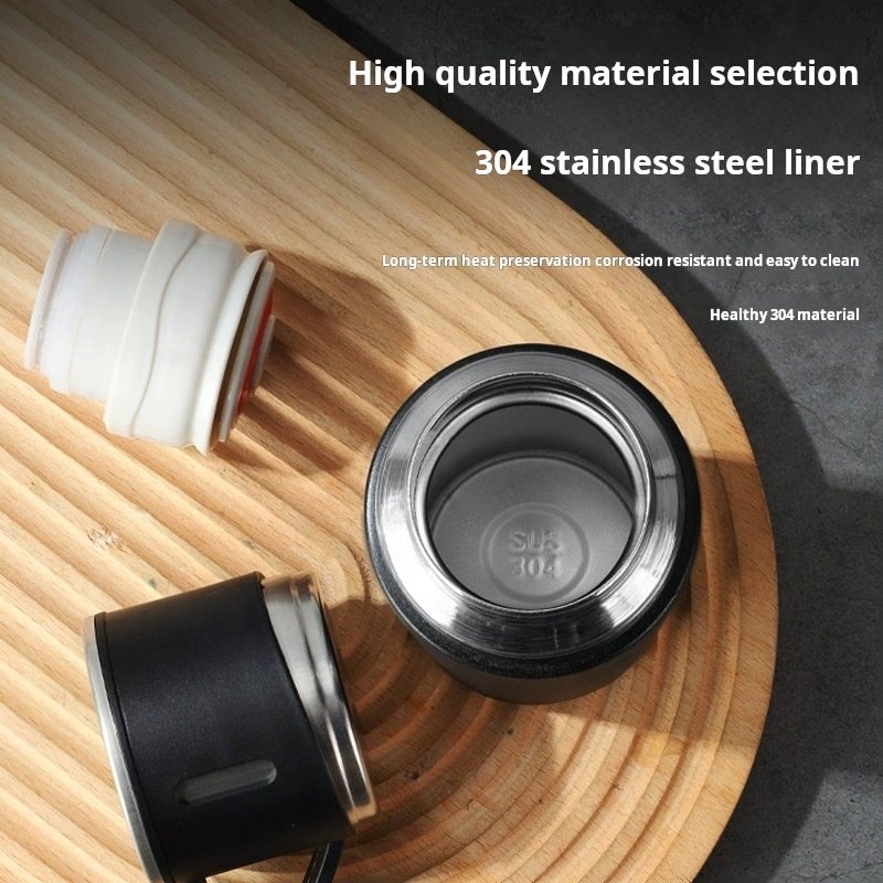 500ML Stainless Steel Vacuum Flask Gift Set Office Business Style Thermos Bottle Outdoor Hot Water Thermal Insulation Couple Cup
