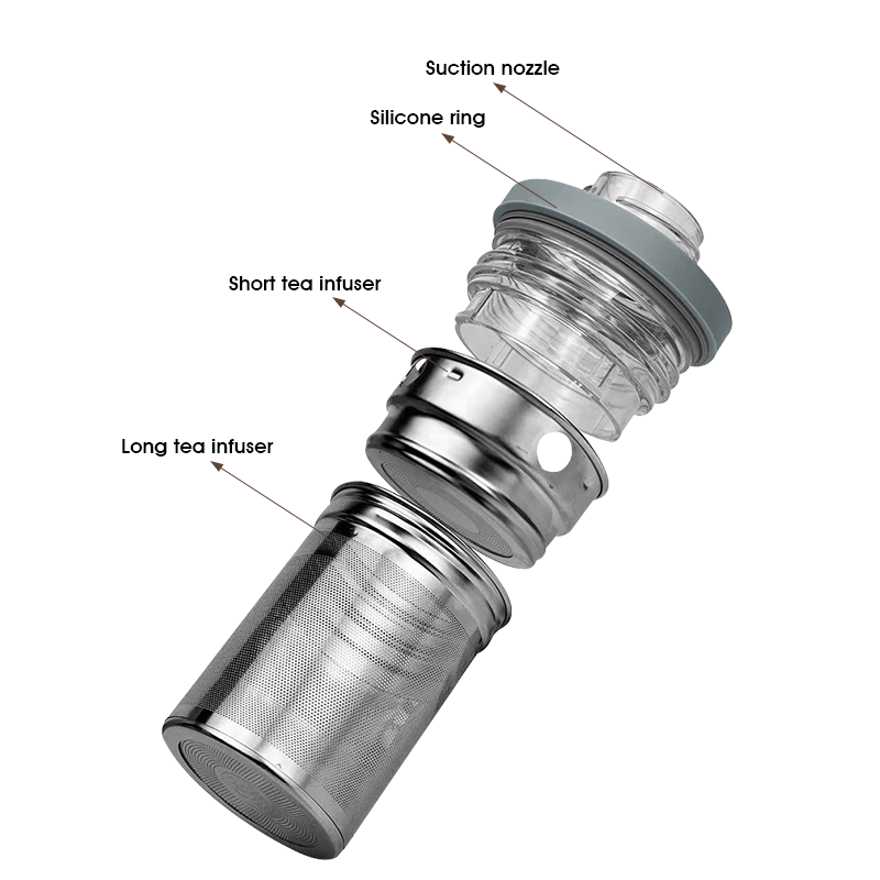 2024 Custom logo Reliable Drink Bottle Eco Friendly Vacuum Flask With Tea Strainer And Handle Lid