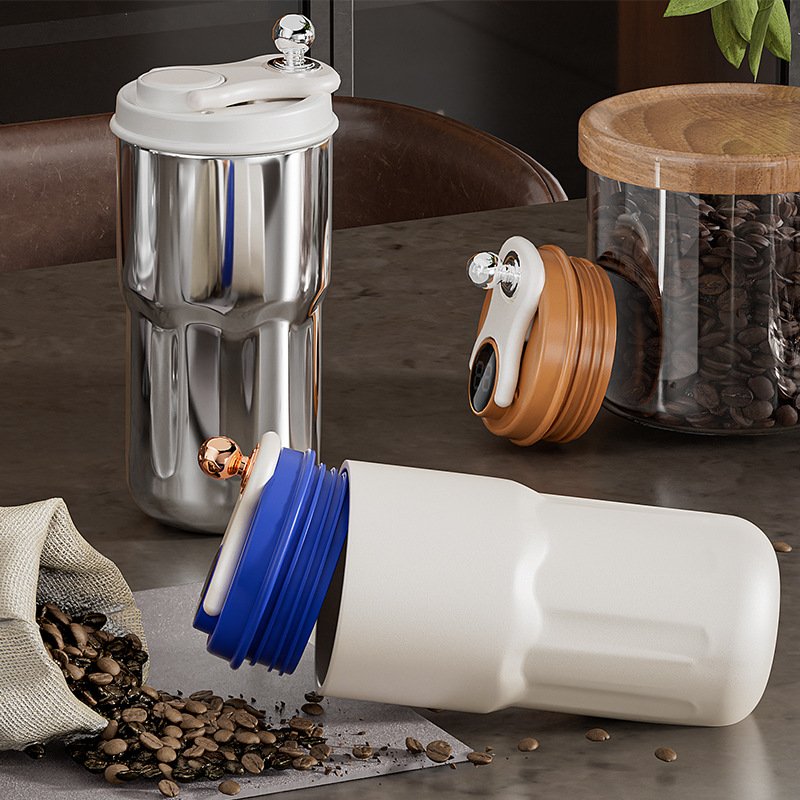 420ml Smart Led Temperature Display Stainless Steel Vacuum Coffee Travel Cup Insulated Thermal Mug