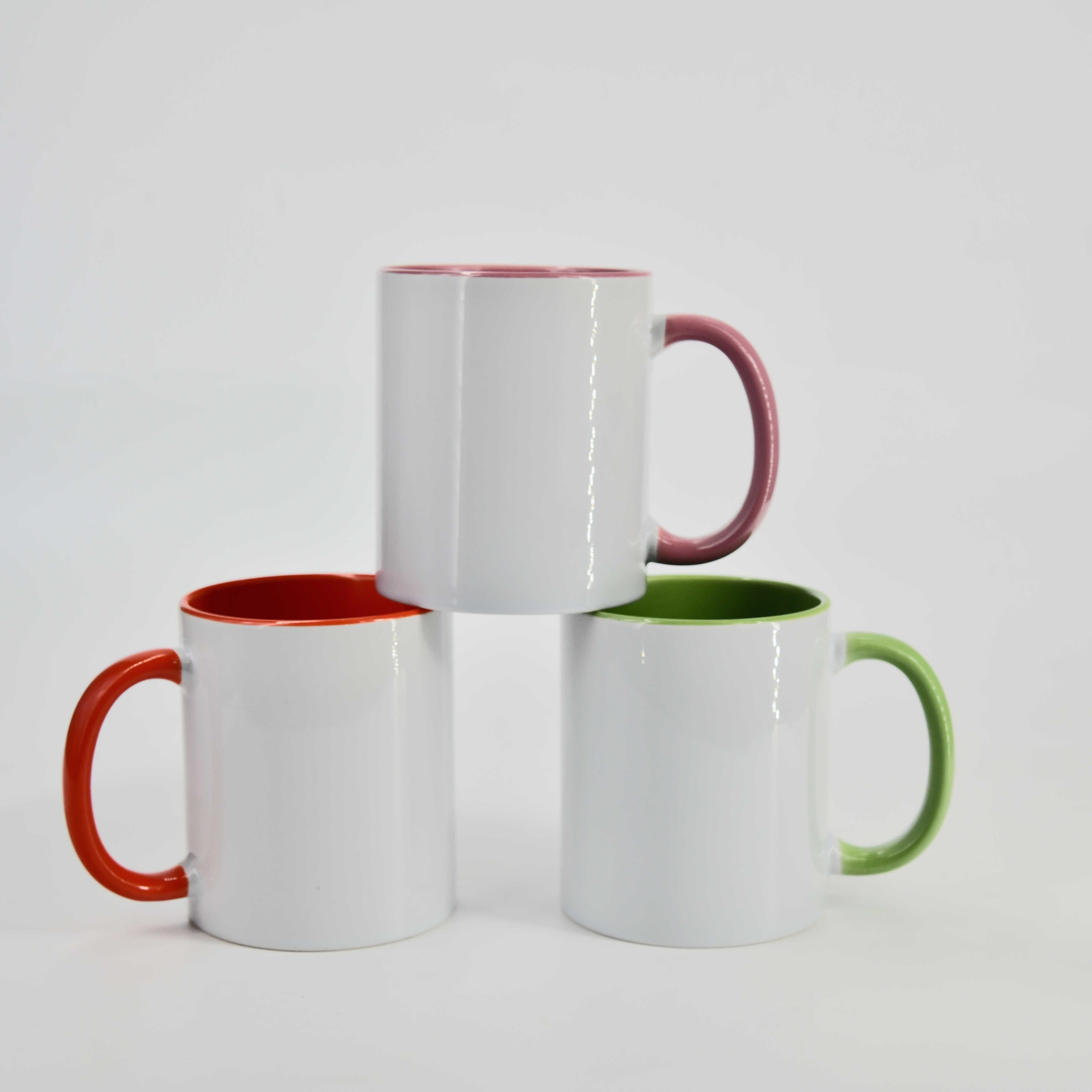 US Warehouse Sublimation Blanks Beer Coffee 11oz Colorful Bone Wholesale Ceramic Mugs With Logo Customize Bla