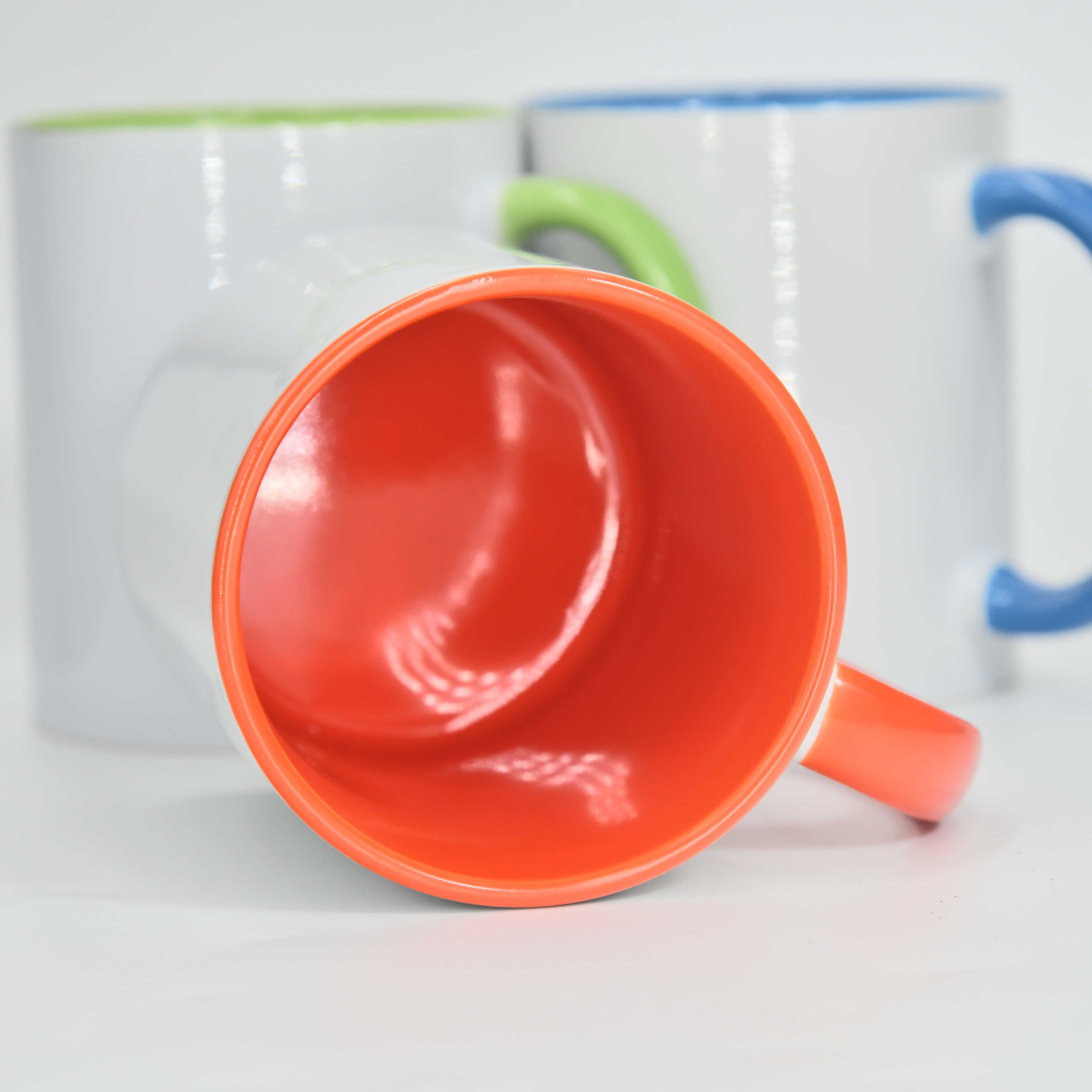 US Warehouse Sublimation Blanks Beer Coffee 11oz Colorful Bone Wholesale Ceramic Mugs With Logo Customize Bla
