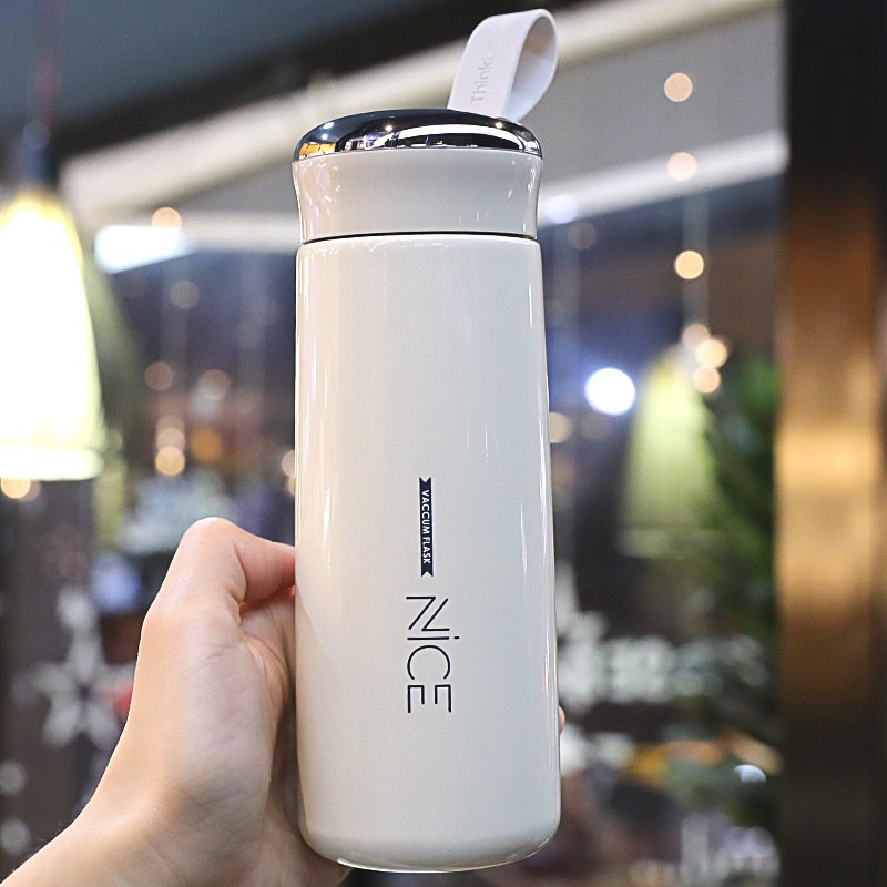 New Nice glass liner creative water bottle simple department store student bottle advertising gift bottle