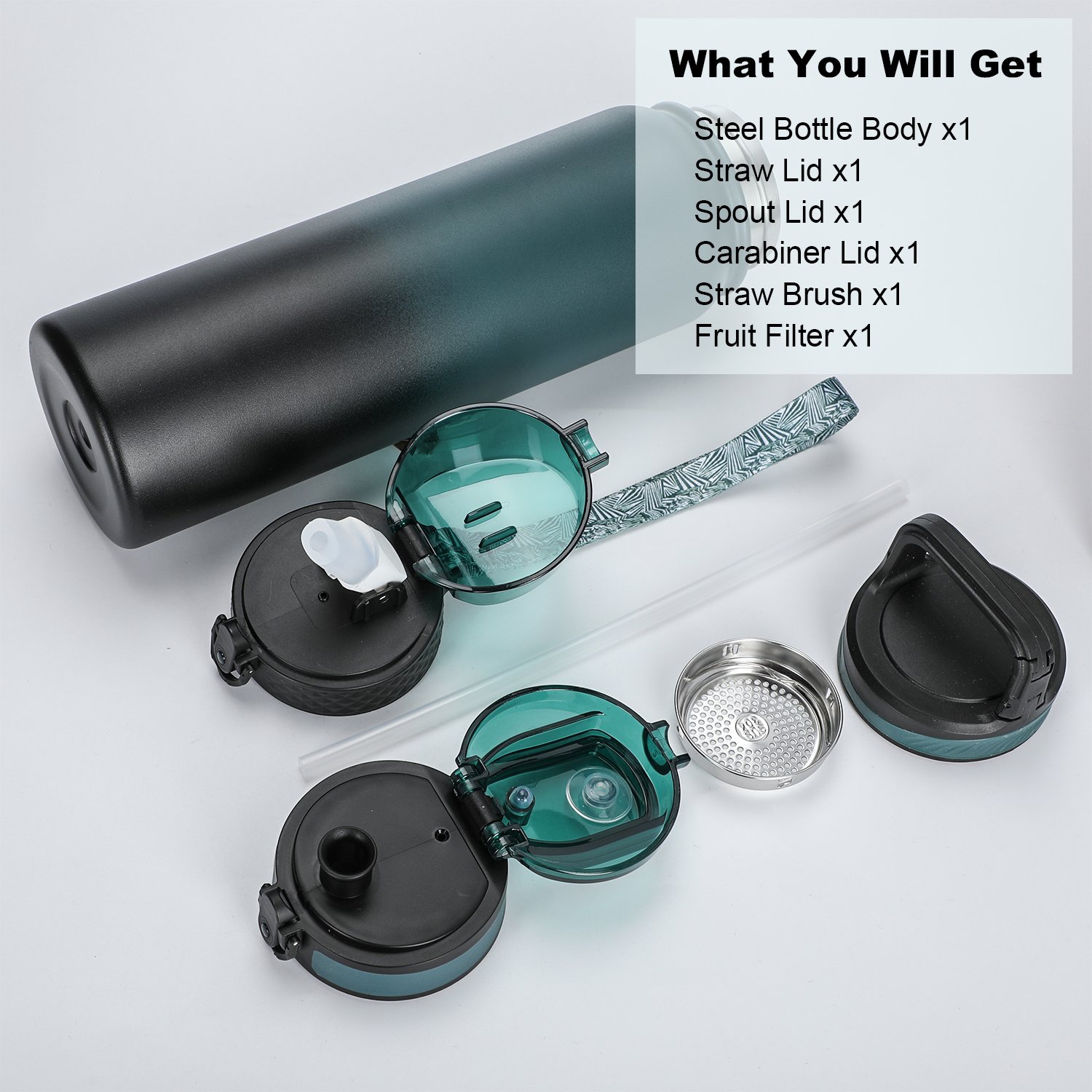 1000ml Double Wall Stainless Steel Travel Tumbler Thermos Portable Vacuum Flask Water Bottle For Sports With Custom Logo