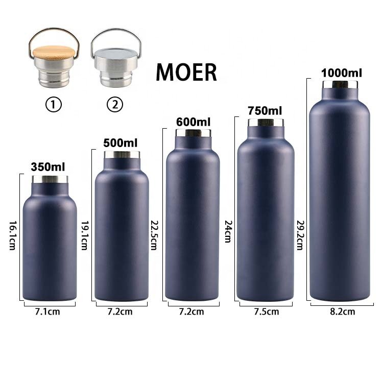 Custom logo drinkware gym sport water bottle double wall stainless steel vacuum flasks Middle Mouth drinking bottle