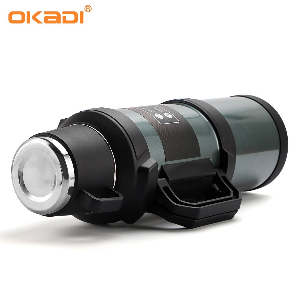 OKADI 3.6L Outdoor Camping Double Wall 304 Stainless Steel Vacuum Thermos Flask with Portable Handle