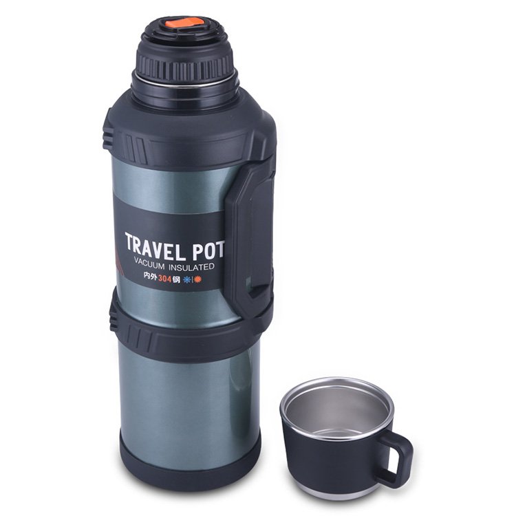 Large capacity custom 3.2 L portable thermos bottle stainless steel vacuum flask