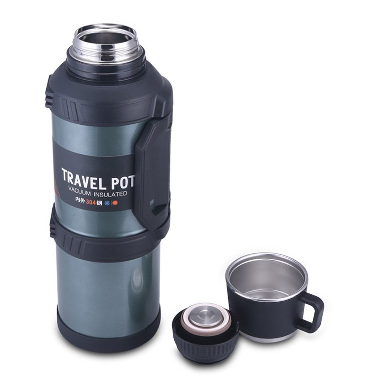 Large capacity custom 3.2 L portable thermos bottle stainless steel vacuum flask