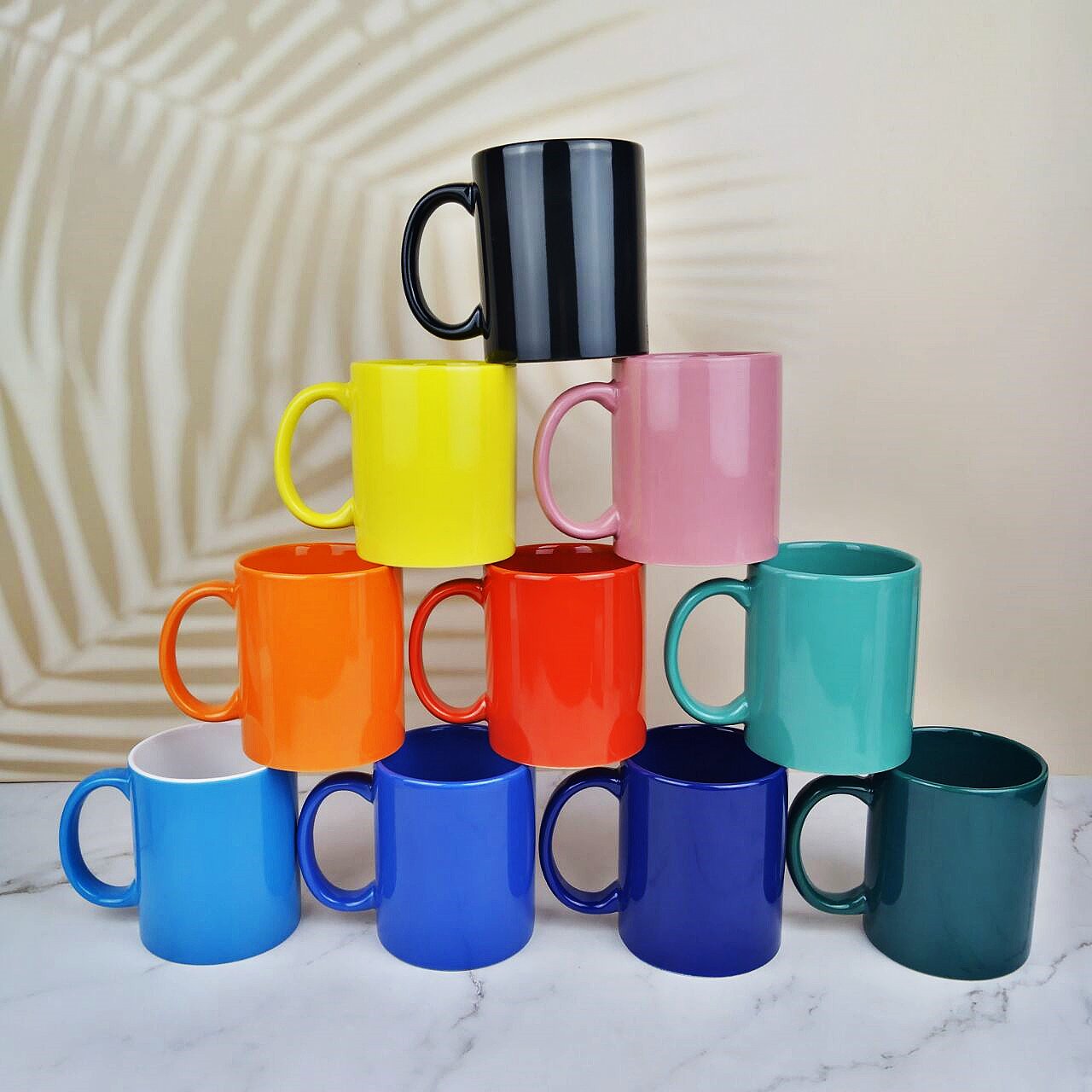 Colorful Straight sublimation Ceramic Mug 11oz glaze Ceramic Mug Printed Logo Mug