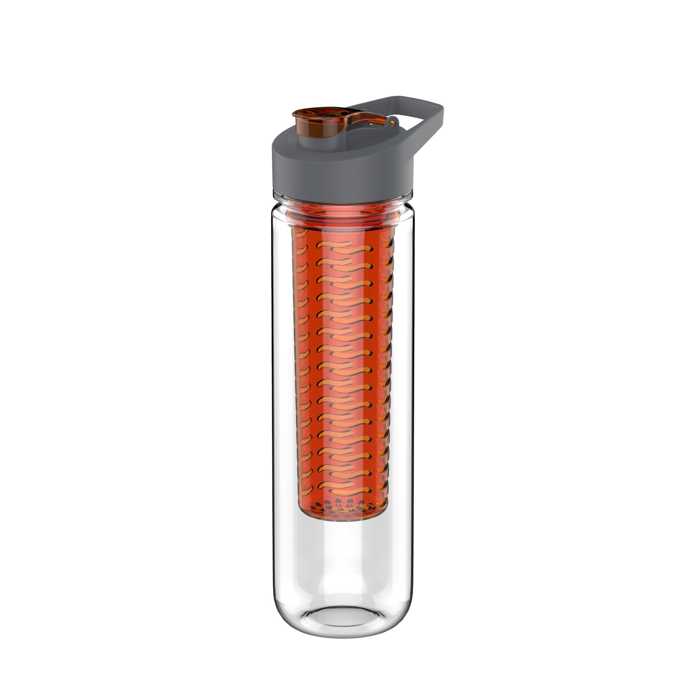 800ml 27oz Custom Logo Multiple Colors Tritan BPA Free Plastic Fruit Infuser Water Bottle