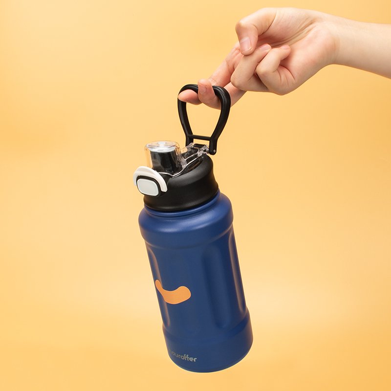 houroffer Vacuum Flask 30oz 40oz outdoor mugs stainless steel sport water bottle with handle tumbler with straw business logo