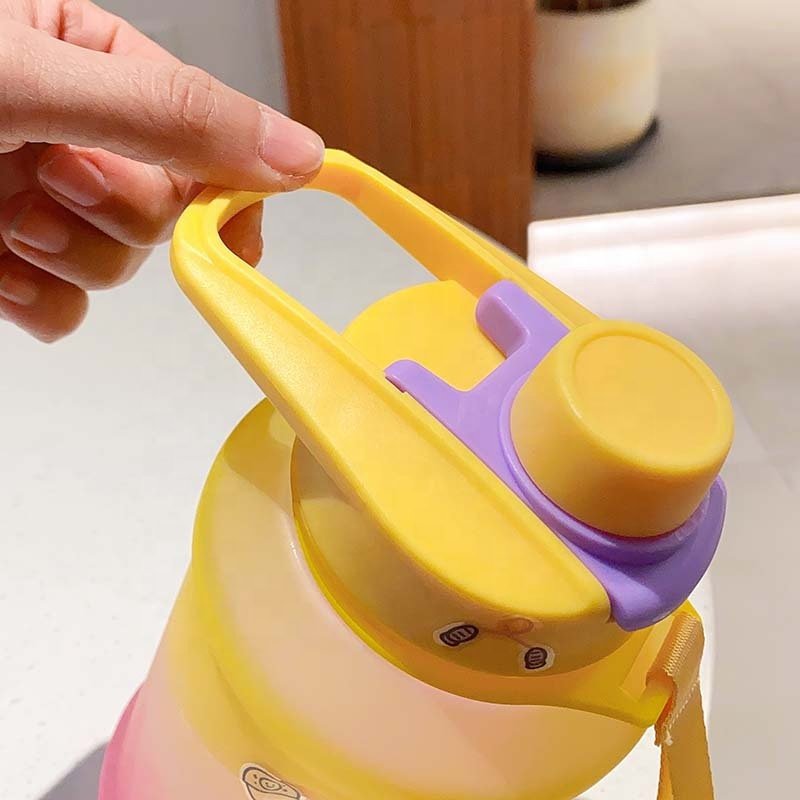 Water Bottle Portable Outdoor Picnic Casual 1500ml Big Capacity Sports Plastic Girl Women Water Bottle