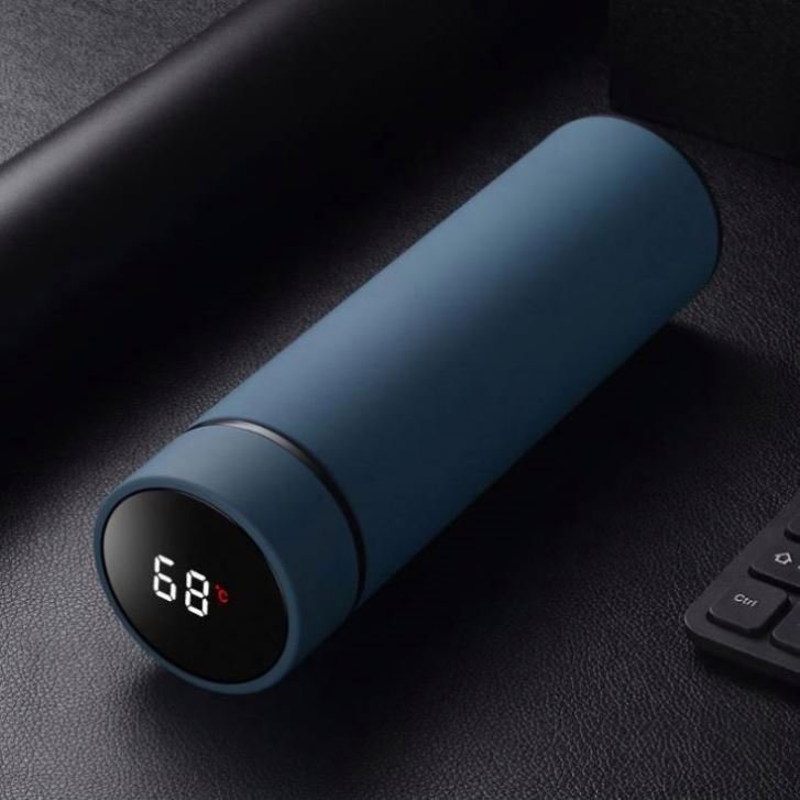 Custom logo Double Wall Vacuum Display 500 Ml Smart Water Bottle Led Digital Electric Thermo Thermal Flask With Temperature