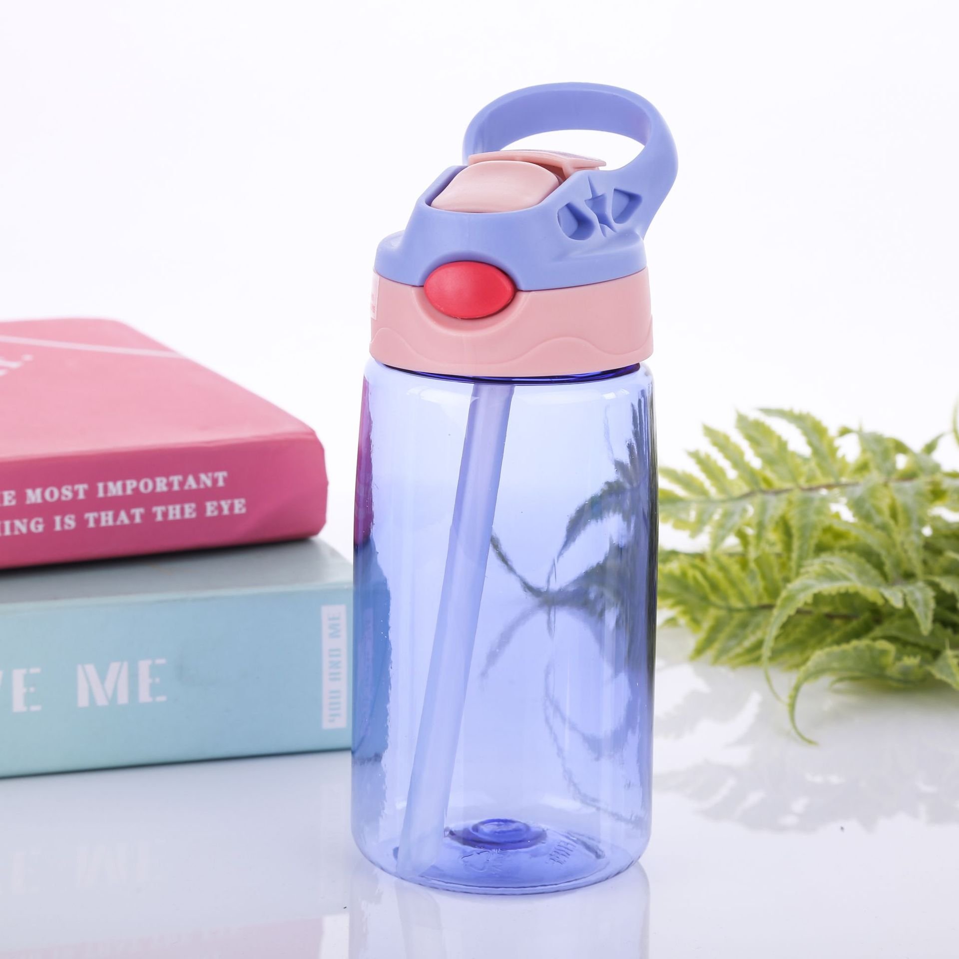 Wholesale 2023 new Customized 450ml Kids Drinking Bottle Plastic Drink Kids Water Bottle with Straw