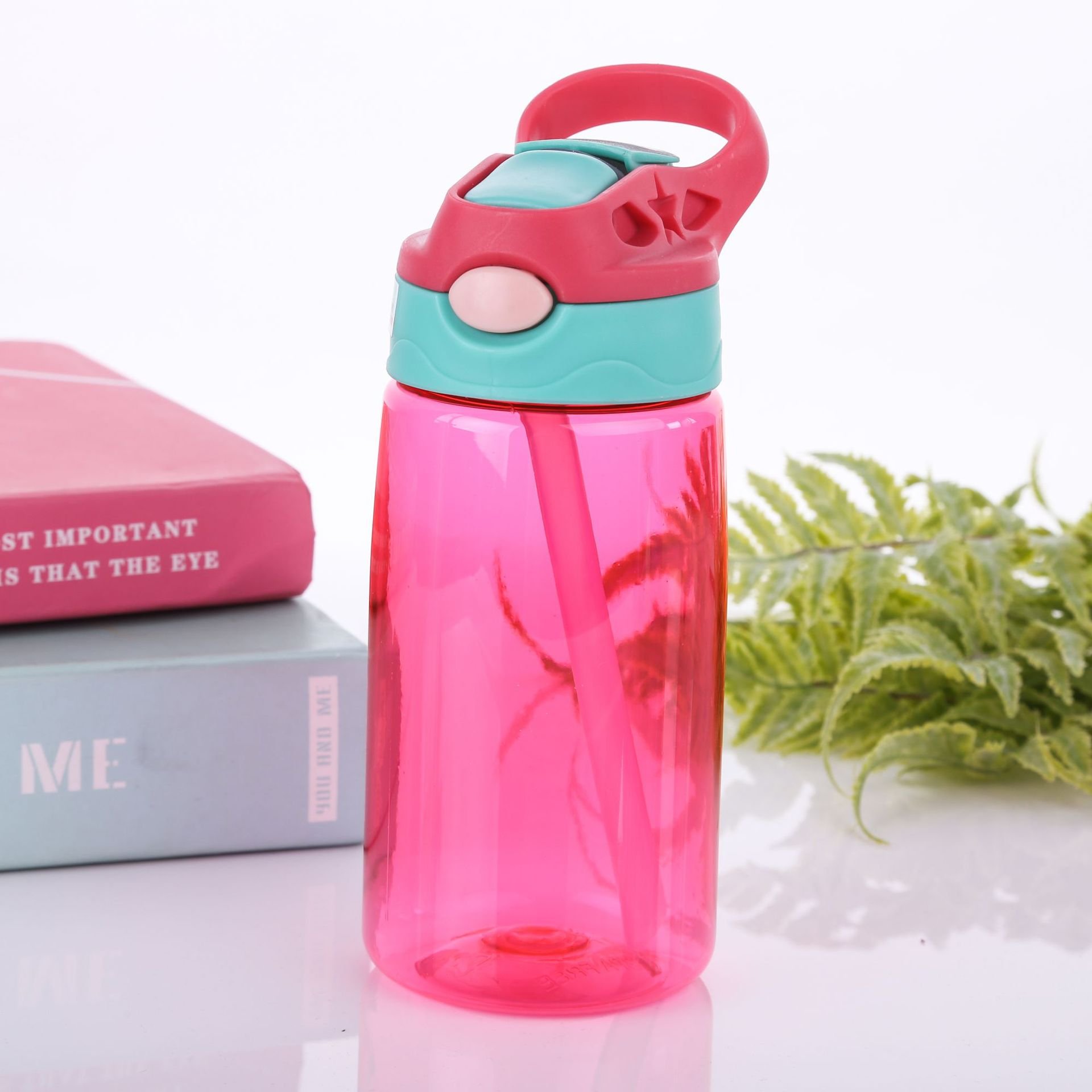 Wholesale 2023 new Customized 450ml Kids Drinking Bottle Plastic Drink Kids Water Bottle with Straw