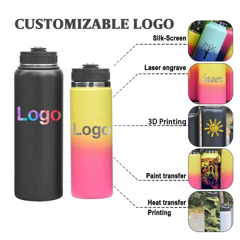 Factory Hot Sale 22oz Wholesale Blank Double Wall Stainless Steel Sports Aqua Flask Tumbler Straight Water Bottle With Straw