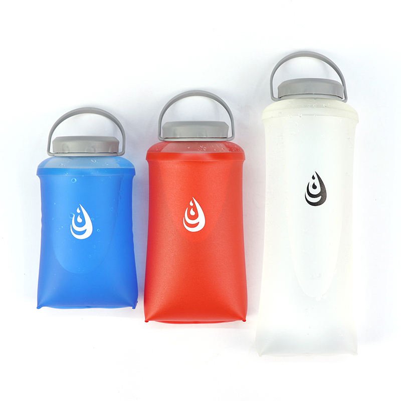 Oem/Odm Water Bottle Flask 1L 1.5L Tpu Eva Peva Drinking Running Foldable Collapsible Sport Bottle Soft Flask Water Bottles
