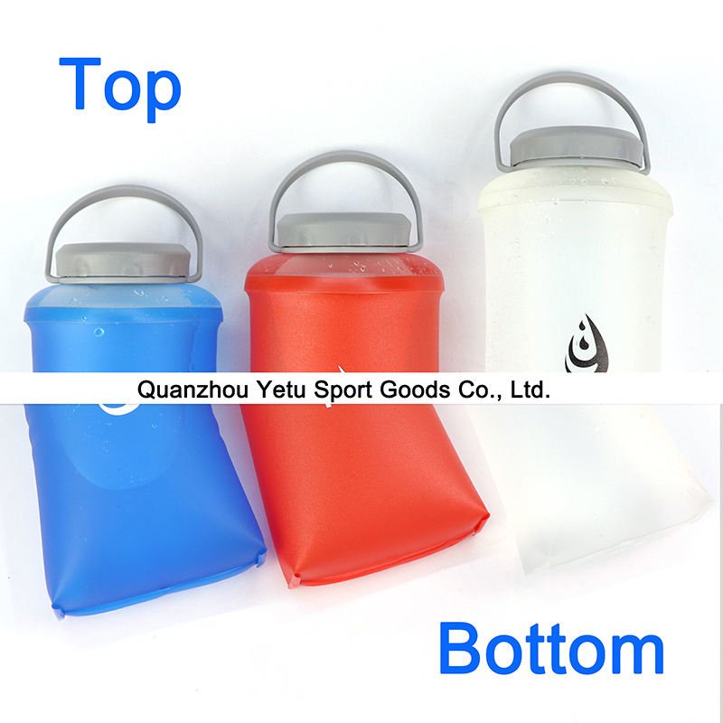 Oem/Odm Water Bottle Flask 1L 1.5L Tpu Eva Peva Drinking Running Foldable Collapsible Sport Bottle Soft Flask Water Bottles
