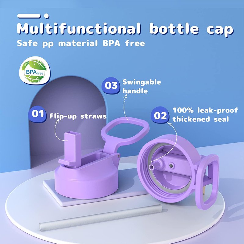 350ML Vacuum Insulated Bottle Stainless Steel Children kids water bottle bpa free With straw Lids