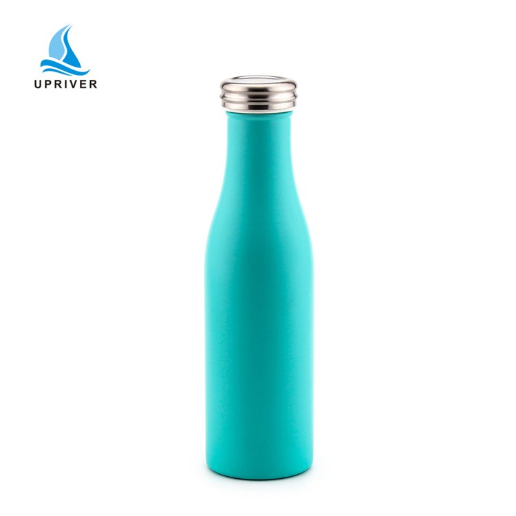 Flasks Water Bottle Cille 670ML Stainless Steel Double Wall Insulated Water Bottle Sports Flask Wide Mouth Travel Mug With Pow