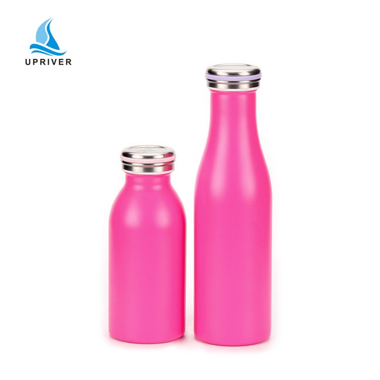 Flasks Water Bottle Cille 670ML Stainless Steel Double Wall Insulated Water Bottle Sports Flask Wide Mouth Travel Mug With Pow