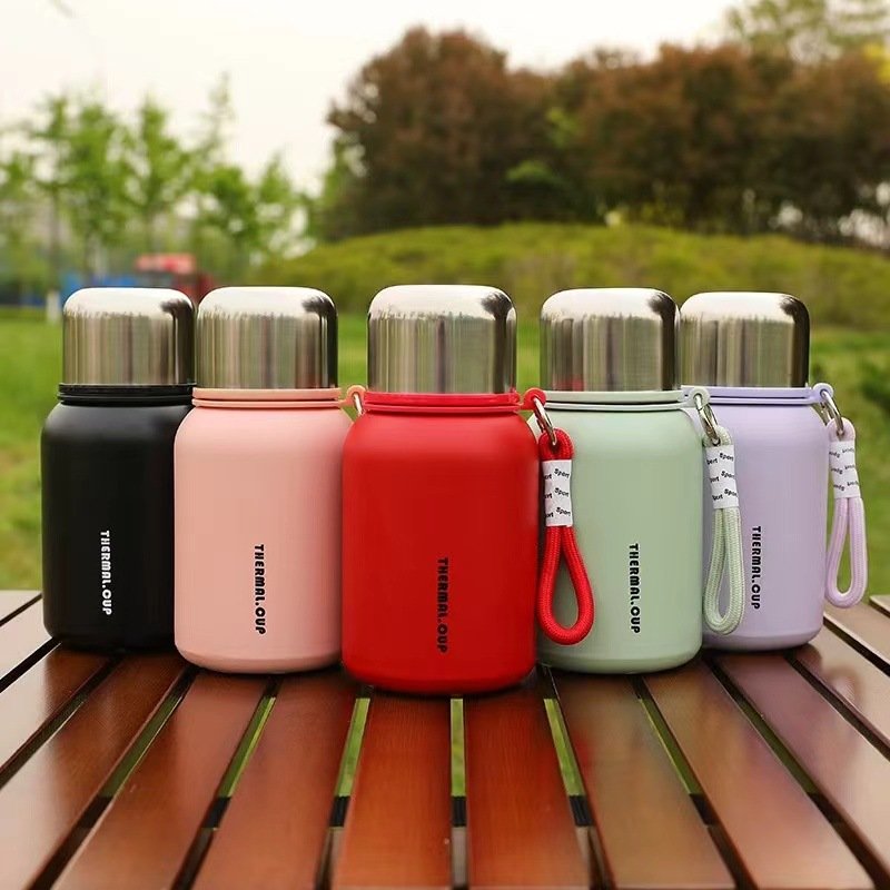 2024 New Stainless Steel Vacuum Flask Portable 12oz Capacity Water Flask with High Value Ladies' Cups for Outdoor Use Wholesale