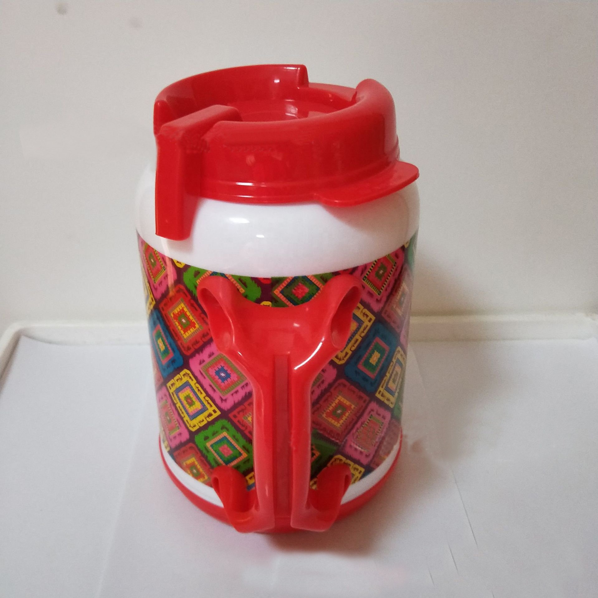 64OZ Thermo Mug Double Plastic Cup Custom Water Flask with Straw and Handle