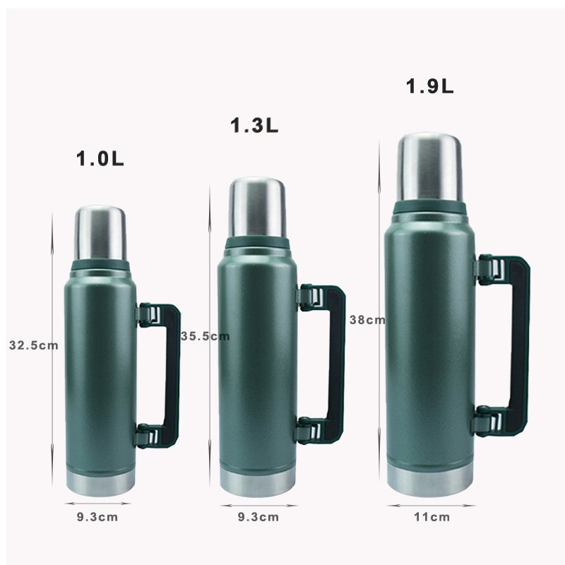 New Arrival 1.3L Stainless Steel Vacuum Thermos Portable Travel Kettle Flask For Camping