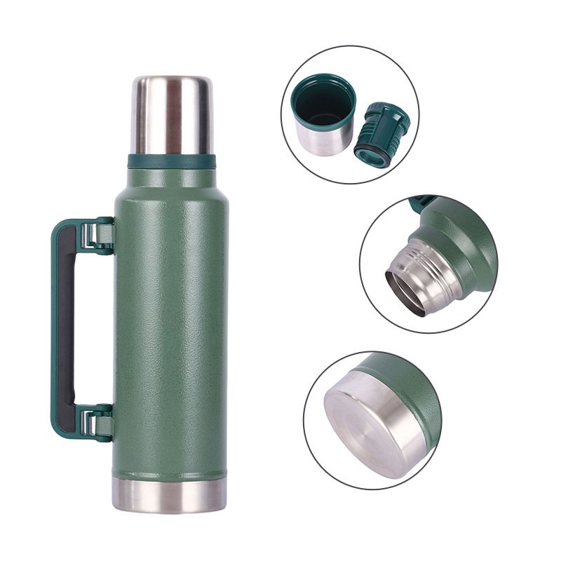 New Arrival 1.3L Stainless Steel Vacuum Thermos Portable Travel Kettle Flask For Camping