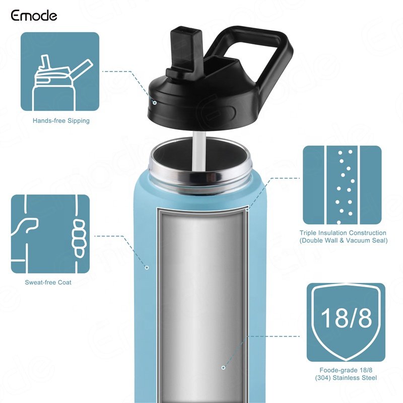 350ml Stainless Steel Double Wall Insulated Kids Vacuum Flask Thermoses Water Bottle With silicone base