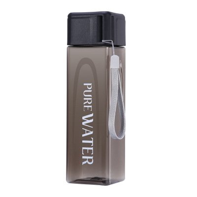 Eco-friendly BPA Free Fashion Water Drinking Clear Plastic Square Milk Carton Water Bottle with Hand Belt