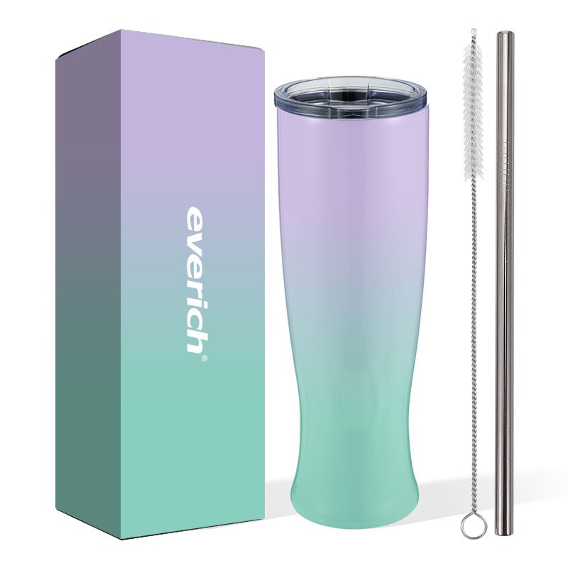 20 oz 30 oz double wall stainless steel travel thermal slim tumbler vase mugs with leakproof lid