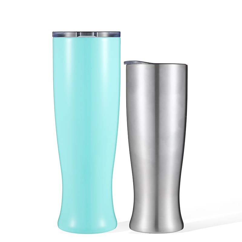 20 oz 30 oz double wall stainless steel travel thermal slim tumbler vase mugs with leakproof lid