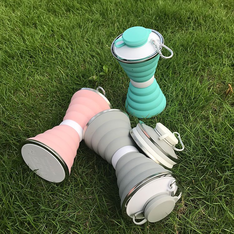 Free sample Ecofriendly Sport Drinkware Shaker Protein Cycling Water Bottle Bpa Free Foldable Bottle Silicon Collapsible