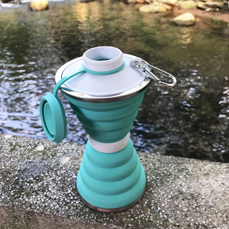 Free sample Ecofriendly Sport Drinkware Shaker Protein Cycling Water Bottle Bpa Free Foldable Bottle Silicon Collapsible