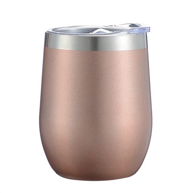 Stainless steel wine glasses cups with lid double wall insulated vacuum tumbler travel mug for little child