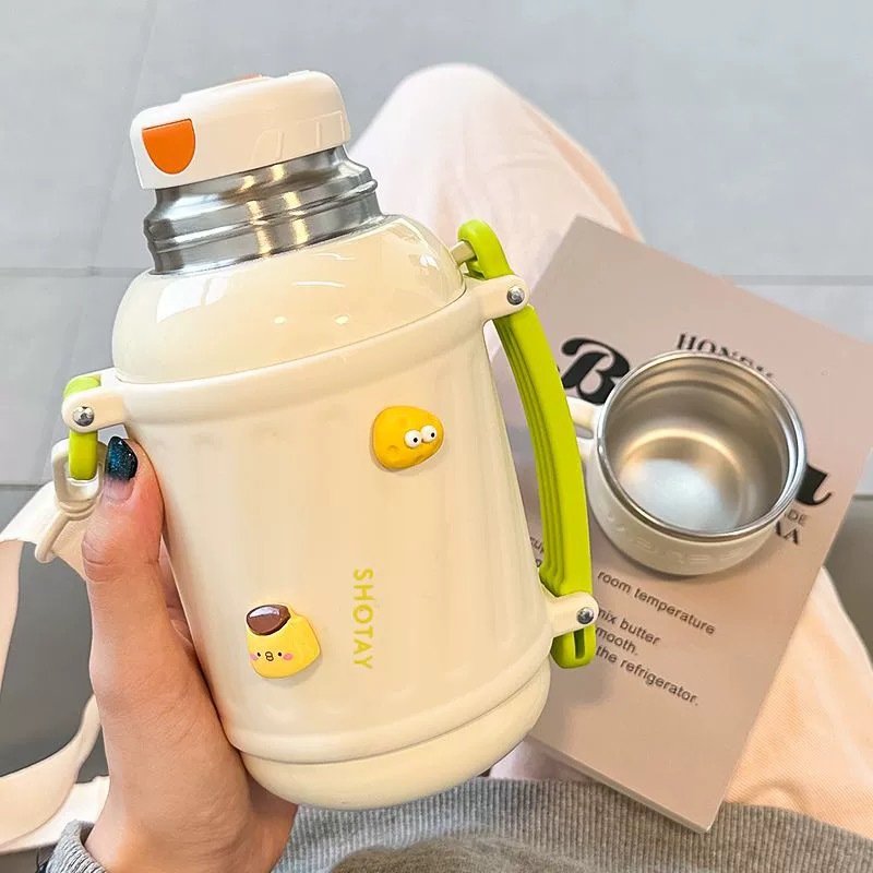 Portable 316 Stainless Steel Vacuum Flask Winter Student Water Bottle jug For Outdoor Hiking Camping Use 2024
