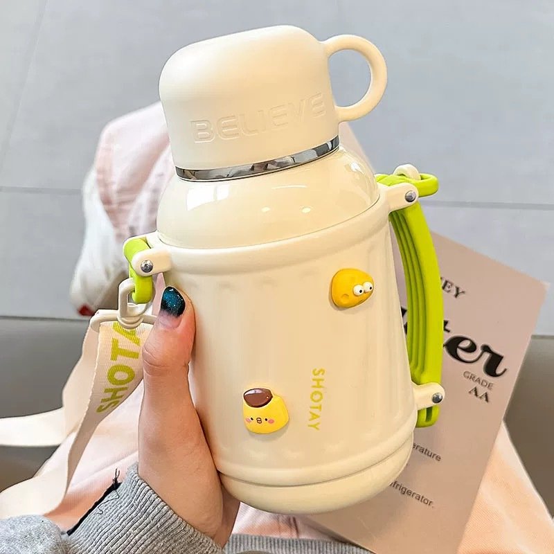 Portable 316 Stainless Steel Vacuum Flask Winter Student Water Bottle jug For Outdoor Hiking Camping Use 2024