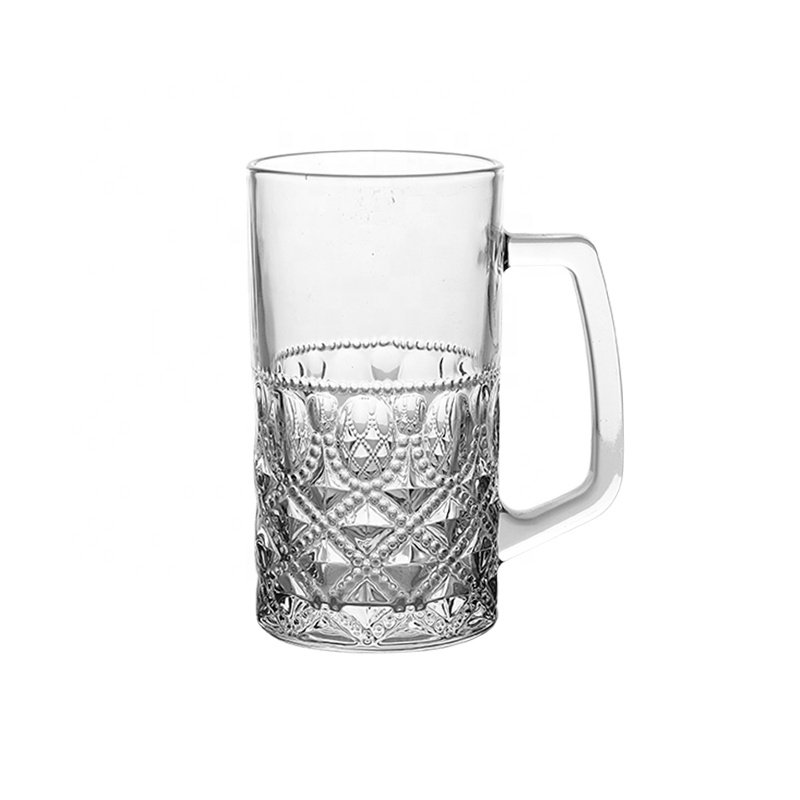 Custom stock beer drinking beverage beer glass mug decal logo print safe wine mugs big print fashion cup with handle