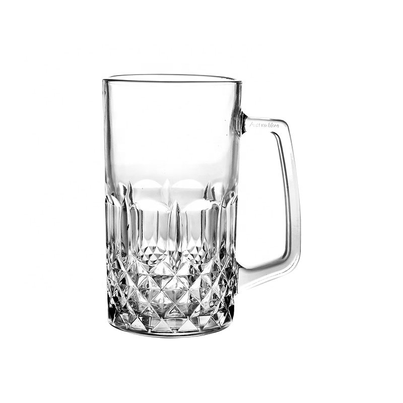 Custom stock beer drinking beverage beer glass mug decal logo print safe wine mugs big print fashion cup with handle