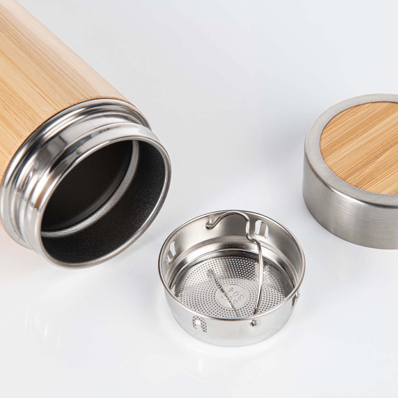 Hot selling novel design customized logo camping Bamboo Thermo Cup gift set Bottle Bamboo
