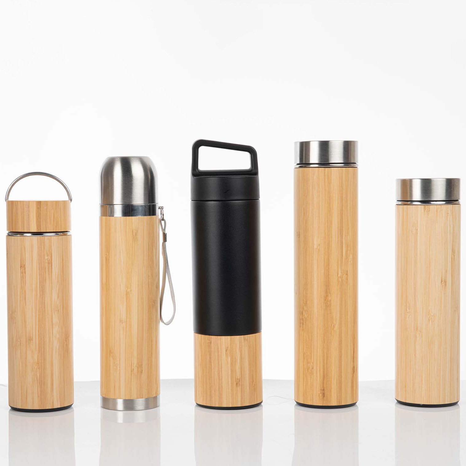 Hot selling novel design customized logo camping Bamboo Thermo Cup gift set Bottle Bamboo