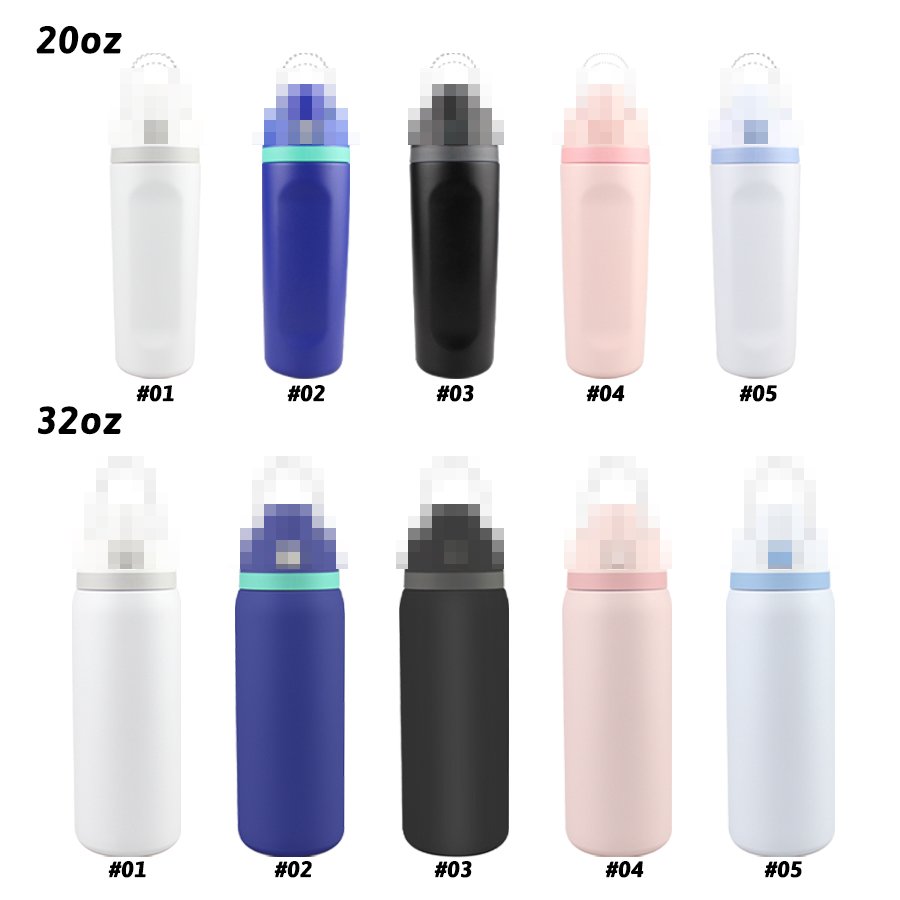 Custom Logo 20oz 32oz BPA-Free Two Ways Spout Drinking Stainless Steel Vacuum Flask Thermos Water Bottle