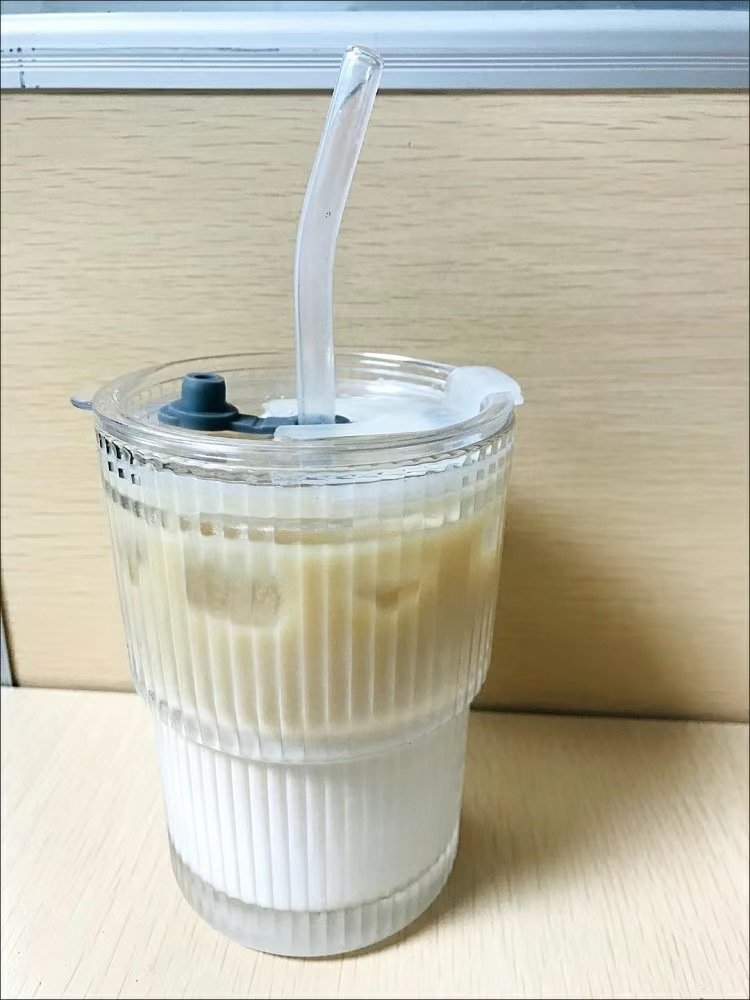400ML Clear Drinking Tumbler Reusable Travel Coffee Glass Mug Cup Children Milk Cup With Straw And Lid