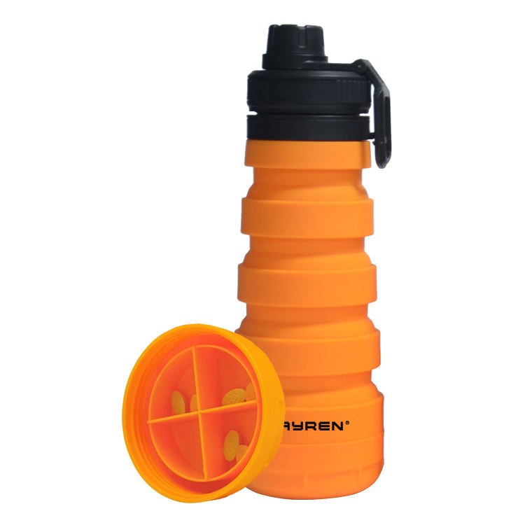 Hot sale Silicone Folding Water Bottle Collapsible Coffee Mug Tea Cup For Outdoor Sports Easy Carry