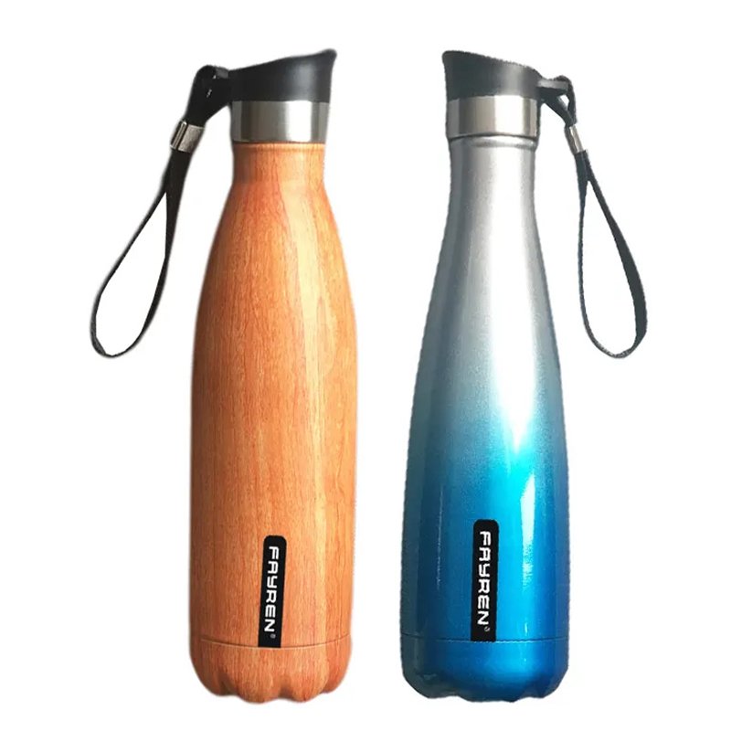 Customized Fashion Double Wall Vacuum Flasks Insulated Running Water Bottles for Camping Stainless Steel Travel CLASSIC