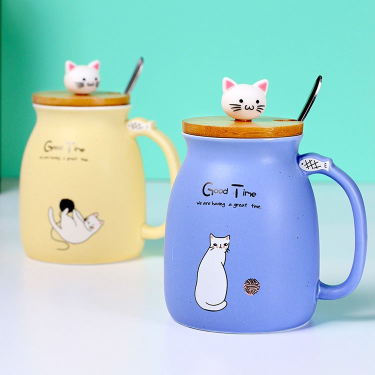 Ins Style Mug Milk Tea Reusable Coffee Tumbler Cups With Lid Personality Cup Supermarket Gift
