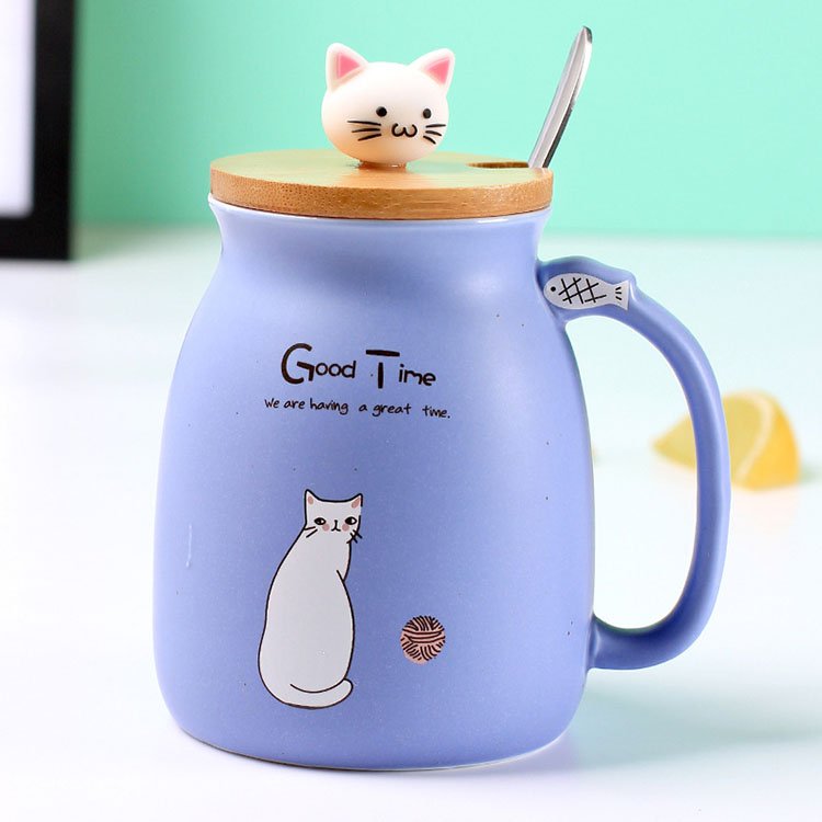 Ins Style Mug Milk Tea Reusable Coffee Tumbler Cups With Lid Personality Cup Supermarket Gift