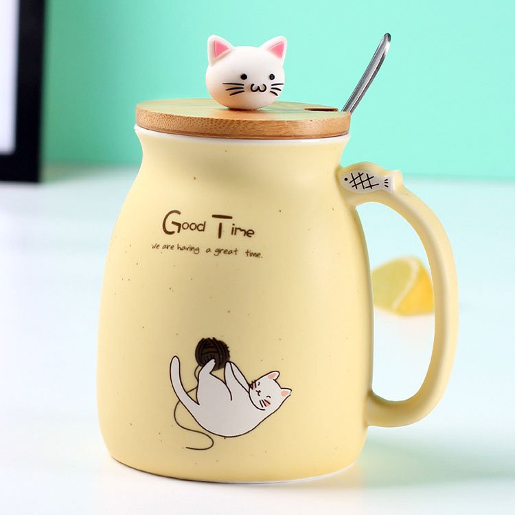 Ins Style Mug Milk Tea Reusable Coffee Tumbler Cups With Lid Personality Cup Supermarket Gift