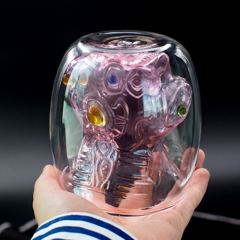 Thanos Infinity Gauntlet Heat-resistant Double Wall Glass Cup for Milk Coffee Mug Tea Whiskey