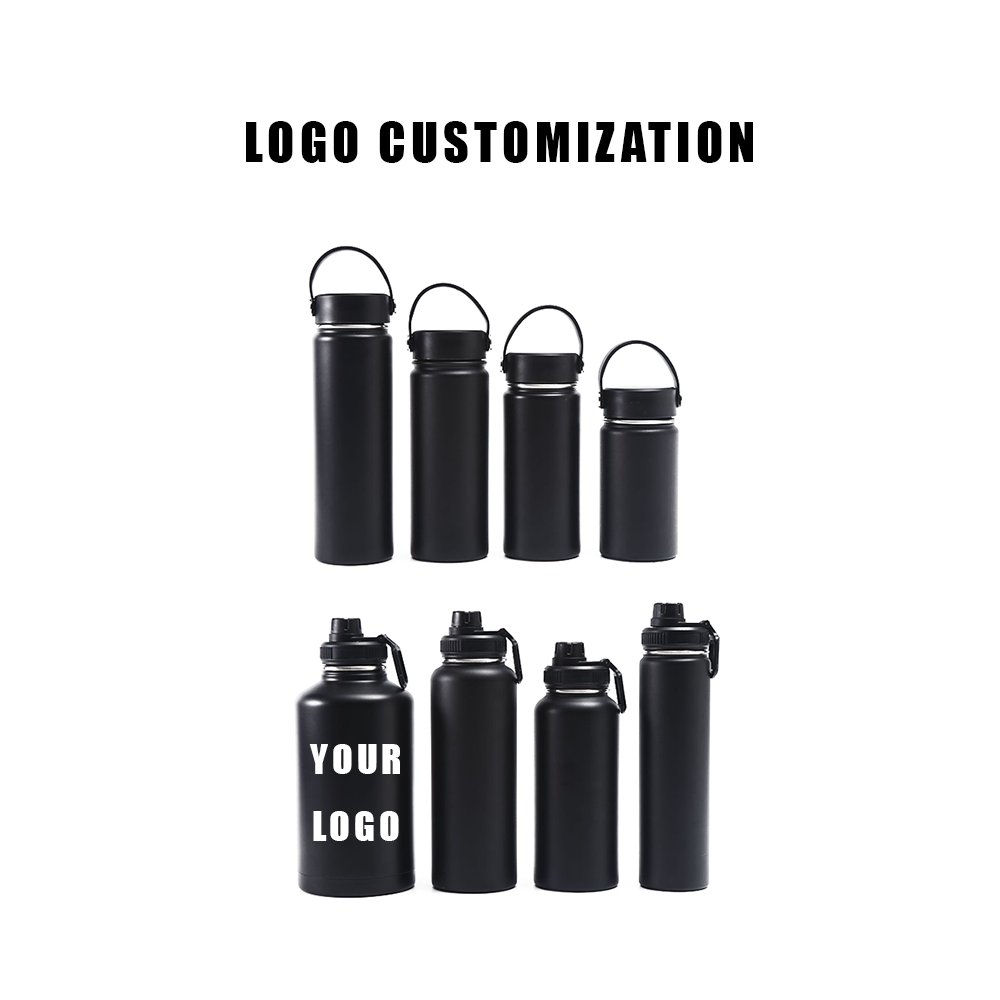 Custom logo 32oz wide mouth vacuum flasks double wall stainless steel thermos outdoor travel water bottle